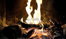 火災(zāi),壁爐,篝火