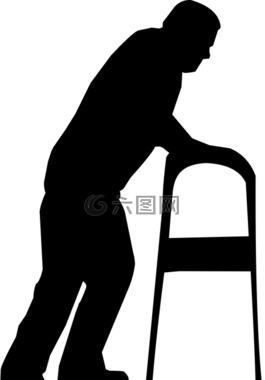 側(cè)影,男子,老