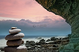風(fēng)水,石頭,海岸