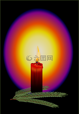 枝杈,蠟燭,圣誕節(jié)