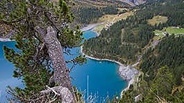 bergsee,樹,湖 oeschinen