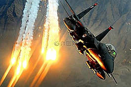 軍事噴氣式飛機(jī),飛行,推出熱誘餌