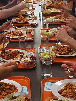 吃,食堂,法院