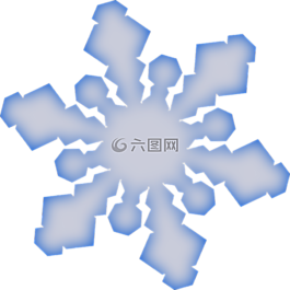 雪花,藍色,幾何