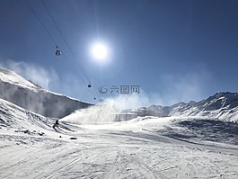 蒂羅爾,阿爾卑斯山,滑雪