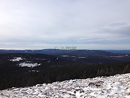 冬天,雪,山