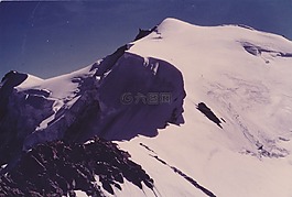 山,雪,高山