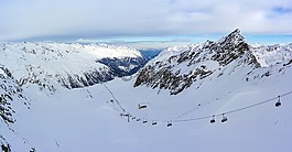 雪,冬季,山