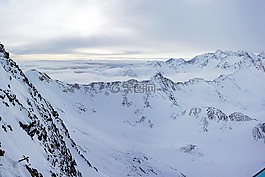 雪,冬季,山