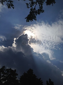 天堂,云,天空