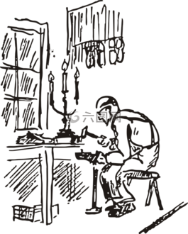 鞋匠,工艺品,修复