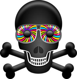 psychedelic,頭骨,骨骼