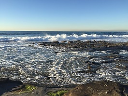 海岸,海灘,波