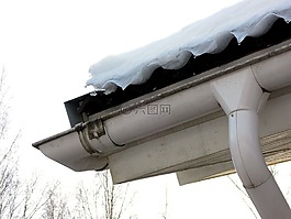 屋檐,雪,角