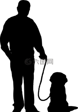 側(cè)影,男子,寵物