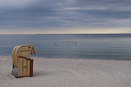 海灘,沙灘椅,波羅的海