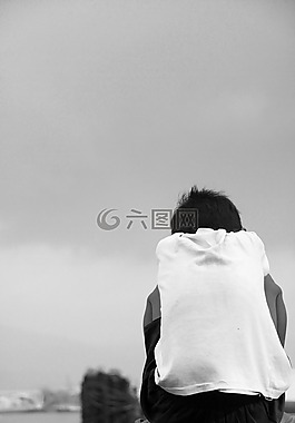 男孩,天空,人