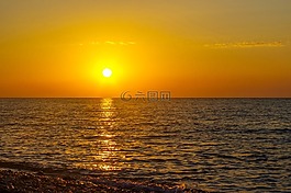 黎明,太陽,水體