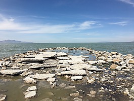 大鹽湖,猶他州,巖