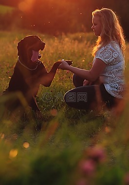 狗,動物,友誼