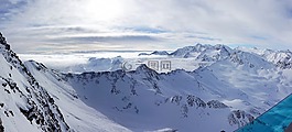 雪,山,冬季