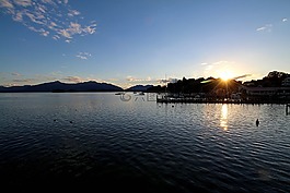 日落,基姆湖,黃昏
