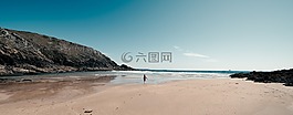 布列塔尼,海,海灘