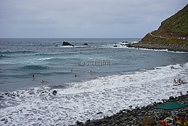 海灘,巖漿,沙