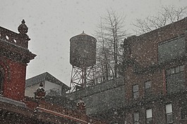 水塔,雪,冷