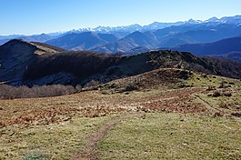 迷航,山,徒步旅行