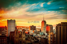 舊金山,加利福尼亞州,天空
