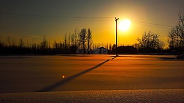 太陽(yáng),雪,道路