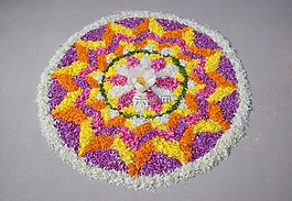 花地毯,pookalam,onapookalam