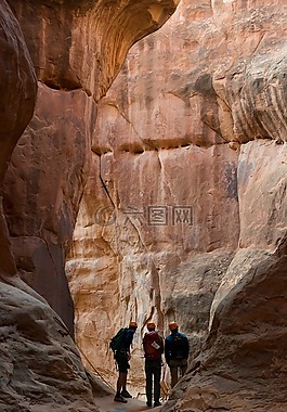 峡谷,砂岩,石