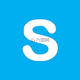 skype,淺藍色的,徽標