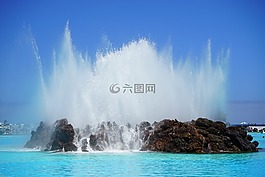 噴泉,注入,水景