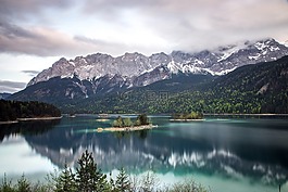 eibsee,山,景觀