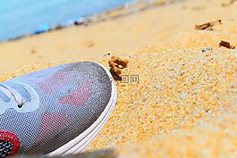 鞋,海灘,夏天