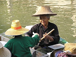 泰國,水上市場,泰語