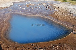冰島,噴泉,藍色