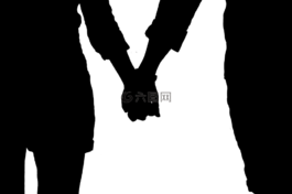 戀人,剪影,一起