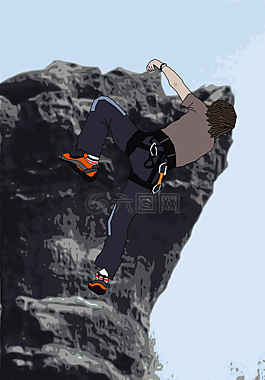 攀巖,登山者,垂直