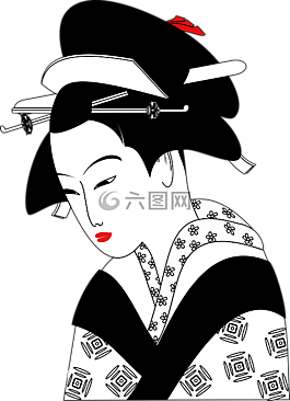中国,女子,艺伎