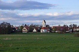 村,上部 swabia,景观