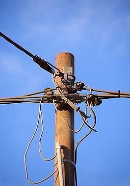 當前,strommast,電源線