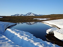 火山,湖,河
