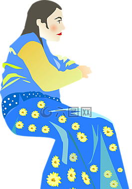 女子,亚洲,坐