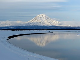 火山,湖,河