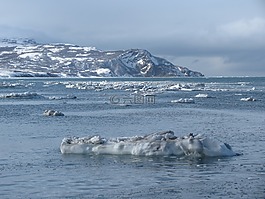 海,冰,海灘