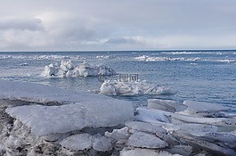 海,冰,海灘